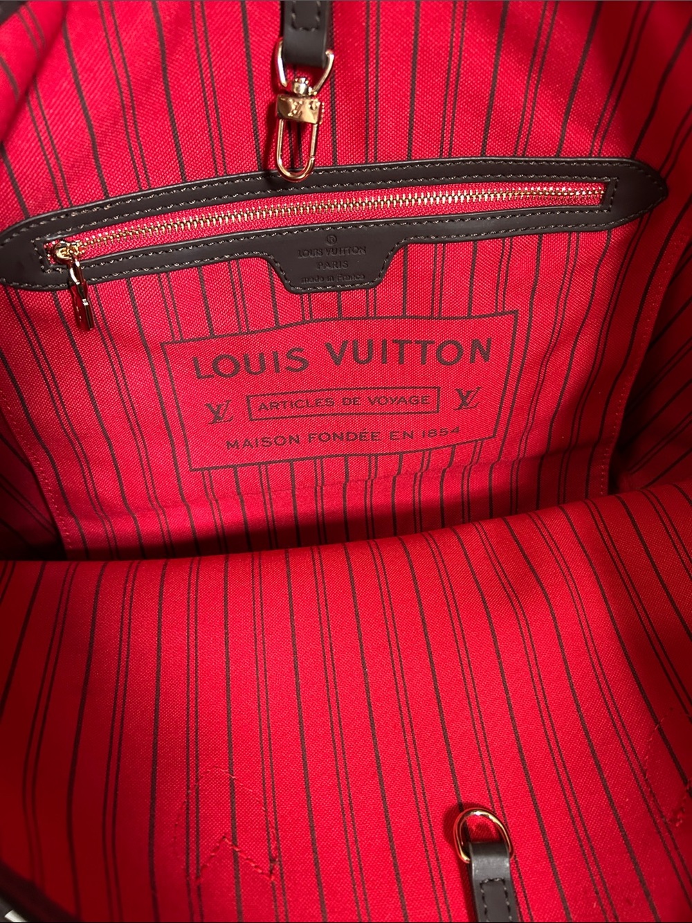 Louis Vuitton Brown Damier Ebene Check Canvas Tote - Picture 11 of 15